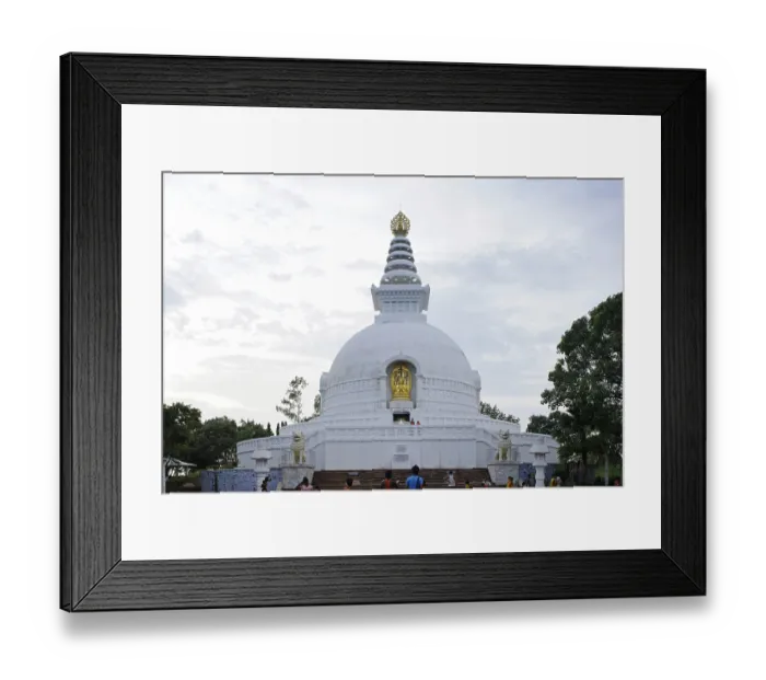 Framed Print : Buddhist site, Vishwa Shanti (World Peace) stupa
