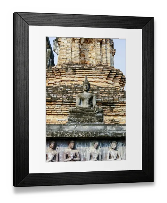 Framed Print : Buddha statue in ayutthaya thailand