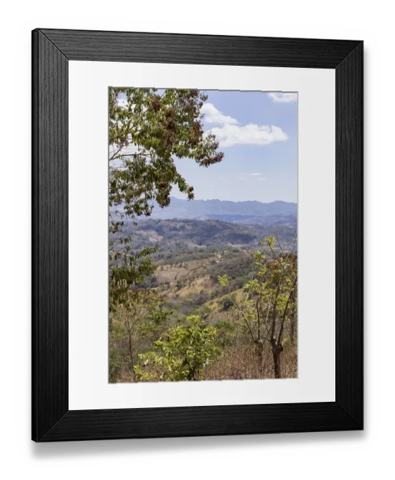 Framed Print : Landscape with mountains of Northern Nicaragua