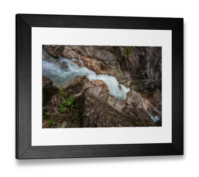 Framed Print : Hoellentalklamm, a deep gorge in Alpen near Garmisch-Partenkirchen in Germany Framed Print : Hoellentalklamm, a deep gorge in Alpen near Garmisch-Partenkirchen in Germany