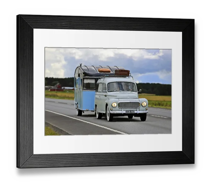 Framed Print : Classic Volvo car PV544, manufactured 1958-65 by Volvo Framed Print : Classic Volvo car PV544, manufactured 1958-65 by Volvo