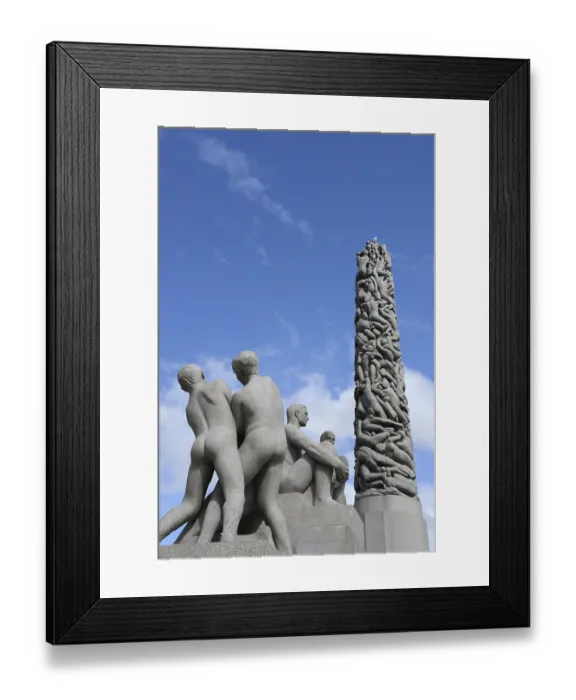 Framed Print : Monolith and human figures, Vigelandpark in Frognerpark