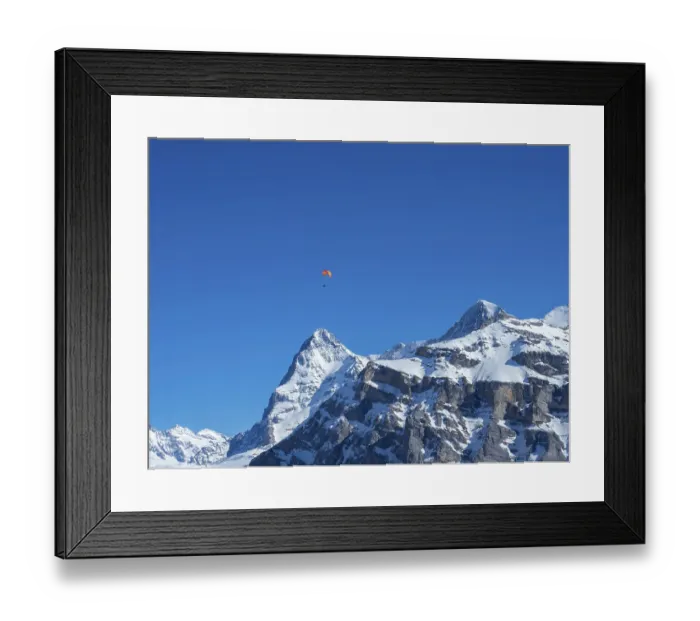 Framed Print : Situation on a beautiful winter day in Muerren