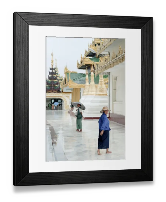 Framed Print : Shwedagon paya temple in yangon myanmar