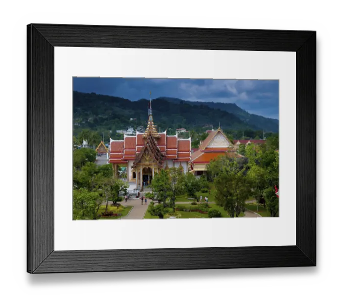 Framed Print : Wat Chalong most important buddist temple in Phuket