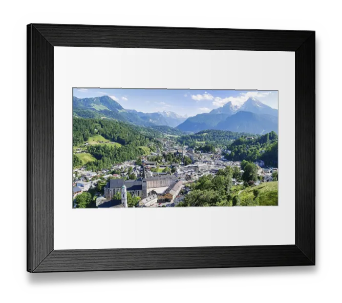 Framed Print : Panorama of Berchtesgaden with Watzmann