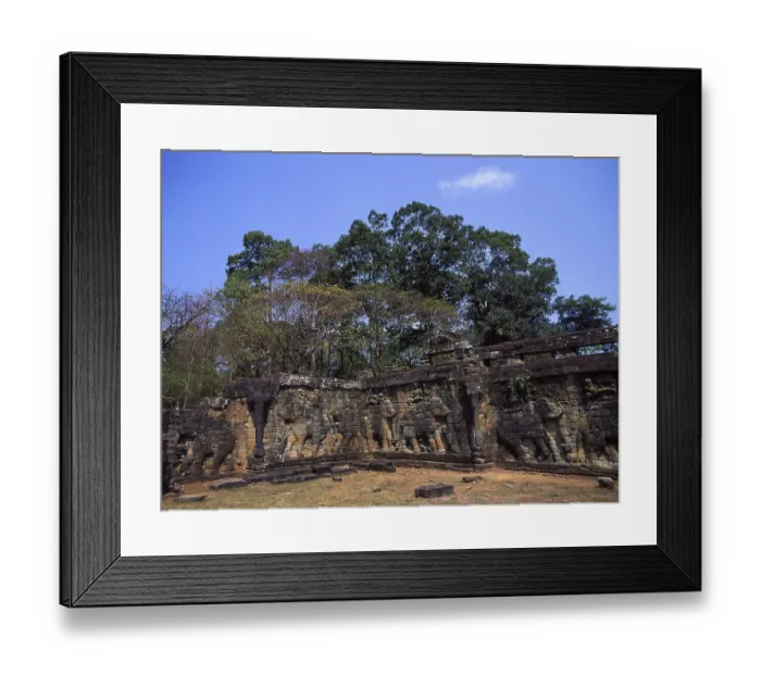 Framed Print : The Terrace of the Elephants was used by King Jayavarman VII to review his victorious army Framed Print : The Terrace of the Elephants was used by King Jayavarman VII to review his victorious army