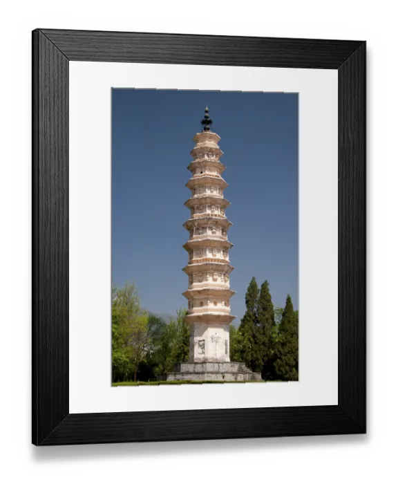 Framed Print : The Three Pagodas (the symbols of Dali) Framed Print : The Three Pagodas (the symbols of Dali)