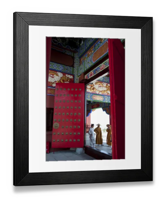 Framed Print : The Chongsheng Monastery is the mother building of the Three Pagodas