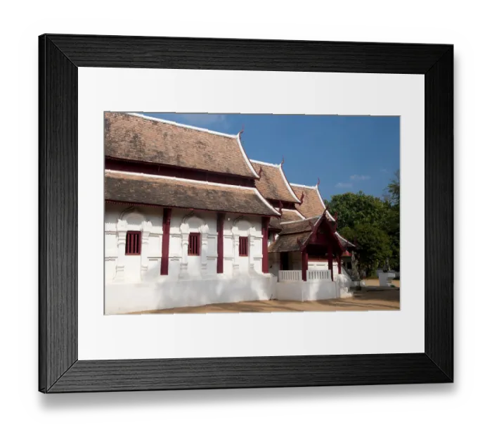 Framed Print : Wat Hang Dong วัด หางดง is a typical example of traditional Lan Na