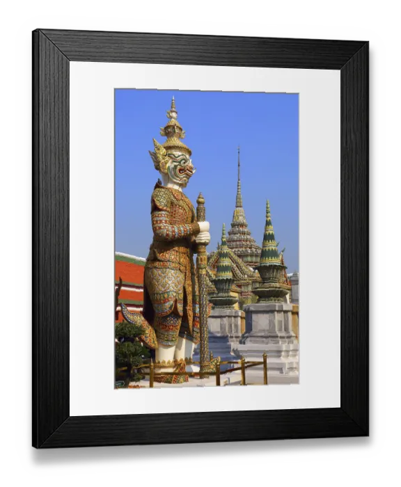 Framed Print : Statue of a Sahassadeja, giant demon in Wat Phra Kaew in Bangkok Framed Print : Statue of a Sahassadeja, giant demon in Wat Phra Kaew in Bangkok