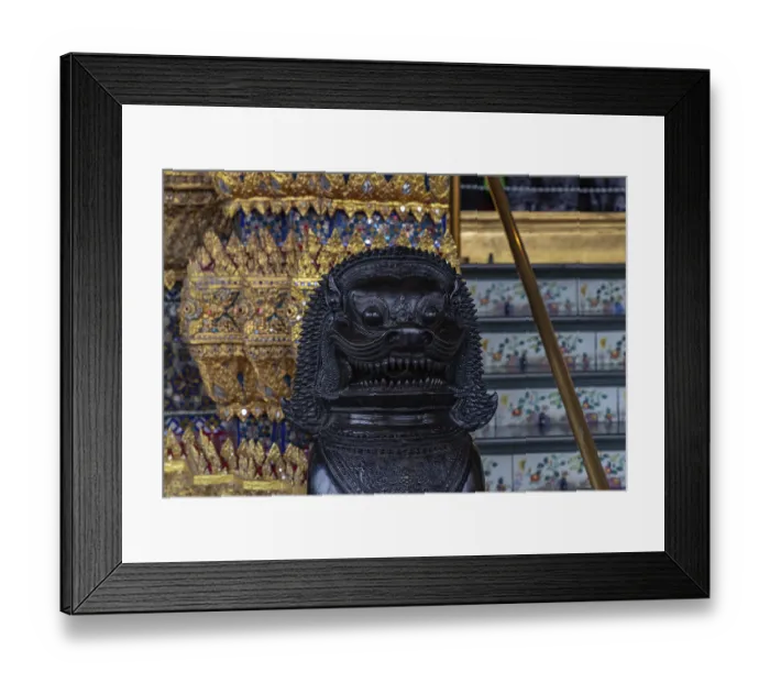 Framed Print : A picture of a black statue at the Phra Ubosot Framed Print : A picture of a black statue at the Phra Ubosot