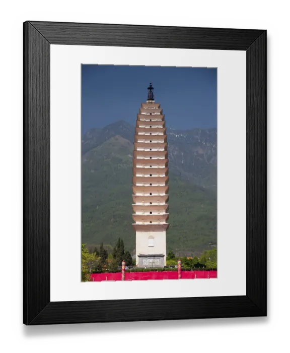 Framed Print : The Three Pagodas (the symbols of Dali) Framed Print : The Three Pagodas (the symbols of Dali)