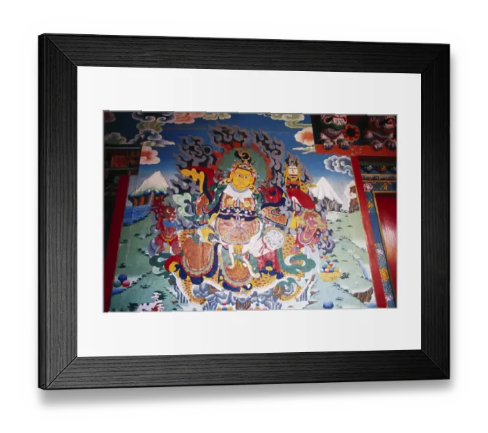 Framed Print : Tibetan painting of mirerepa at phodong monastery Framed Print : Tibetan painting of mirerepa at phodong monastery