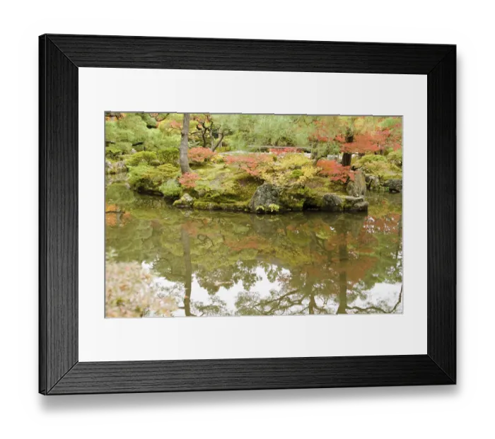 Framed Print : Japanese garden at Ginkaku-ji temple in Kyoto