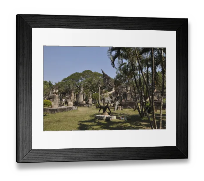 Framed Print : Buddha park near vientiane, laos