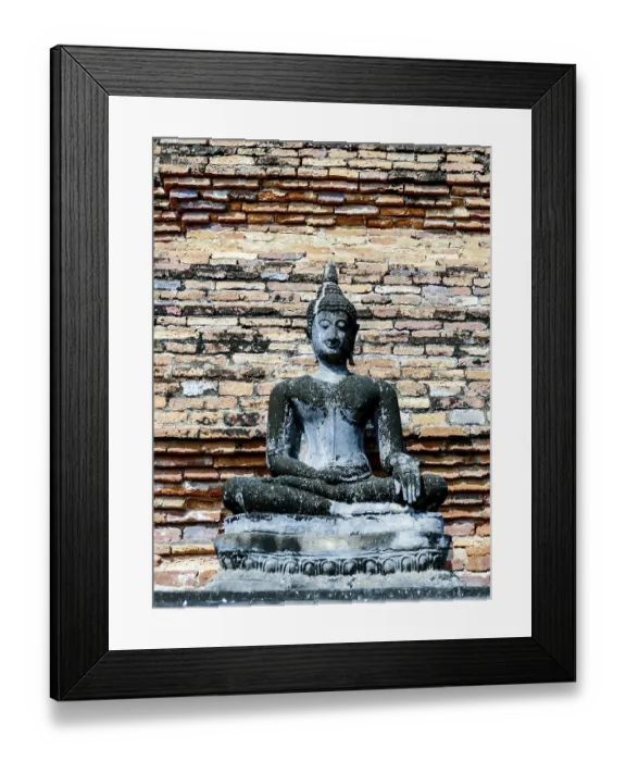 Framed Print : Buddha statue in ayutthaya thailand