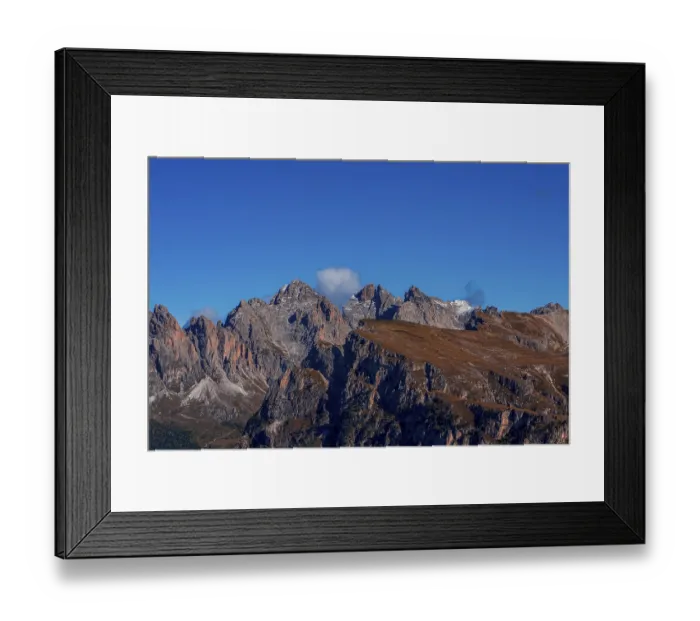 Framed Print : Panoramic view of the Val Gardena Dolomites in Italy