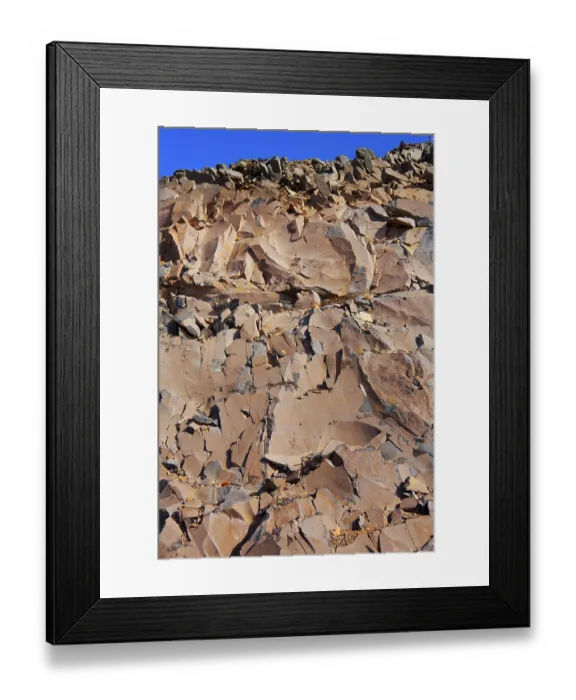 Framed Print : Stone mountain rocks texture in La Palma at Canary islands Framed Print : Stone mountain rocks texture in La Palma at Canary islands
