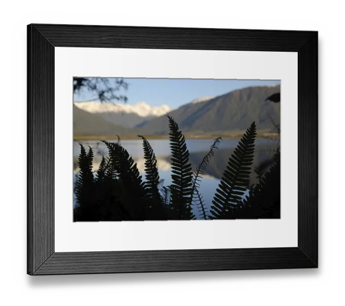 Framed Print : Crisp winter's day at Lake Haupiri