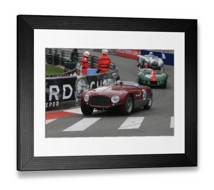 Framed Print : Ferrari 625TF, driver Juan Quintano