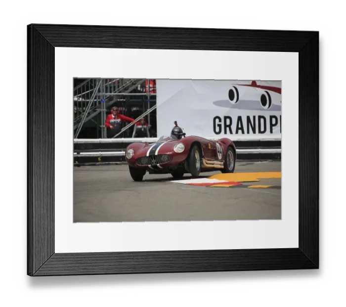 Framed Print : Maserati 300S, driver Nicolas Chambon Framed Print : Maserati 300S, driver Nicolas Chambon