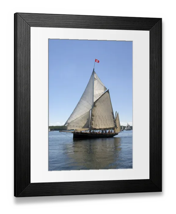 Framed Print : Rum Regatta in Flensburg - International Meeting of Historic Sailing Vessels - Museumshafen Flensburg e