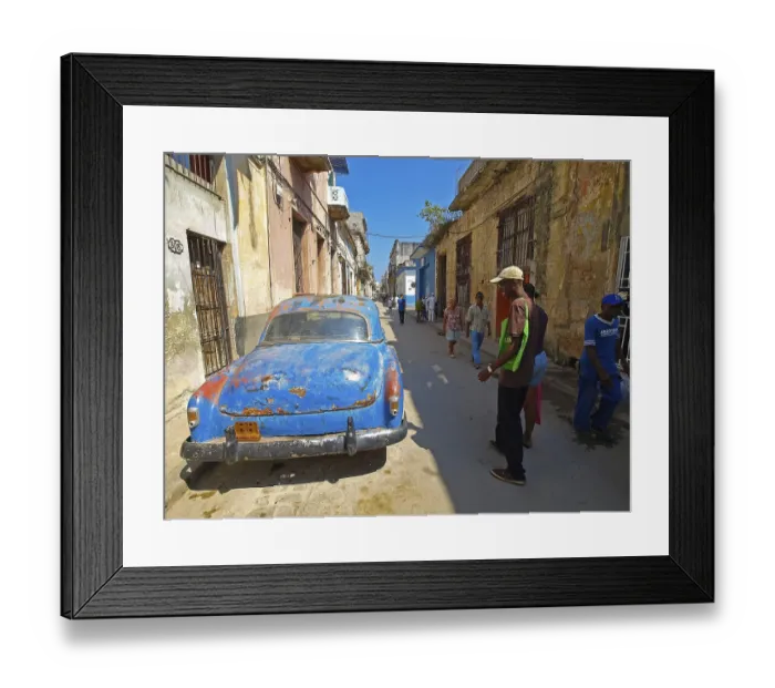Framed Print : Havana, Cuba - April 03, 2013: Vintage retro cars on the streets of Havana