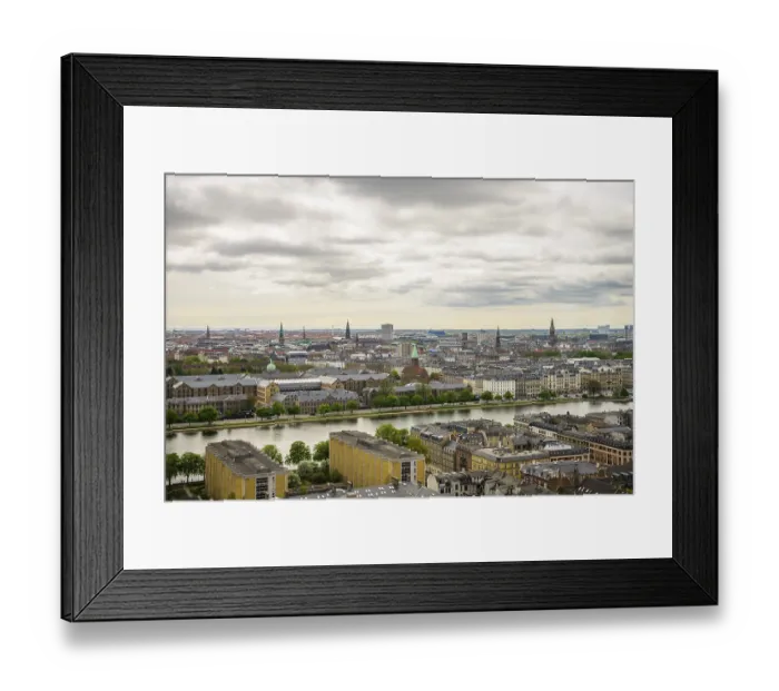 Framed Print : View over the city, Sortedams So
