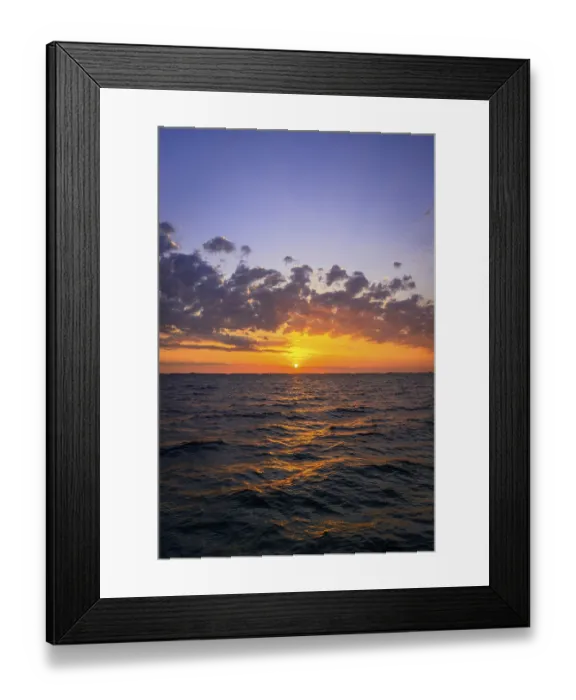Framed Print : Sunrise over the sea, Amager Strand