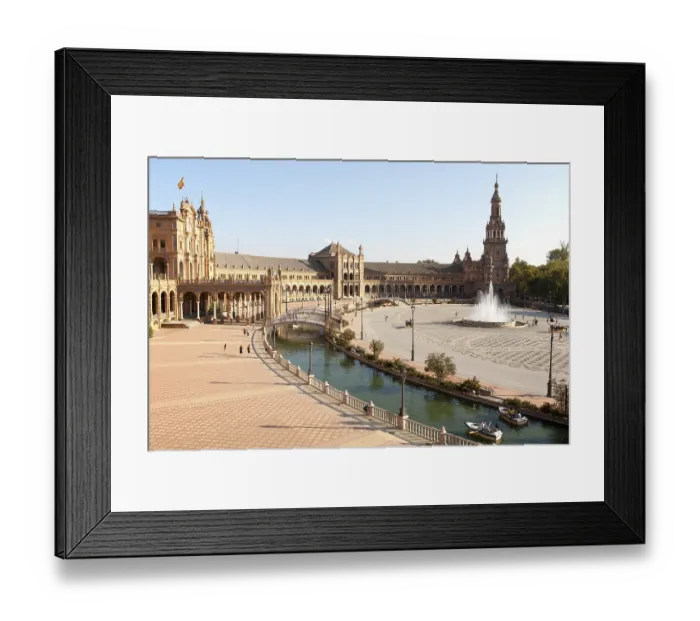 Framed Print : The Plaza de Espana, Seville, Spain built for the Ibero-American Exposition of 1929