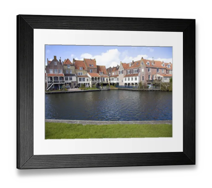 Framed Print : Attractive historic waterside buildings Framed Print : Attractive historic waterside buildings