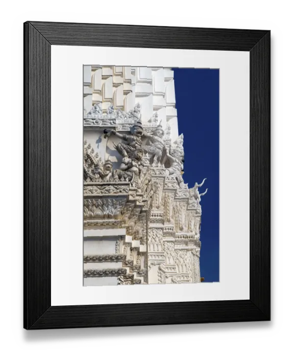 Framed Print : Thailand: Roof detail on the main prang at Wat Mahathat