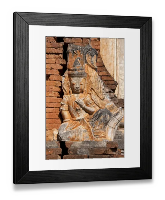Framed Print : The Shwe Indein Pagoda is a collection of Buddhist stupas dating back to the 17th and 18th centuries CE