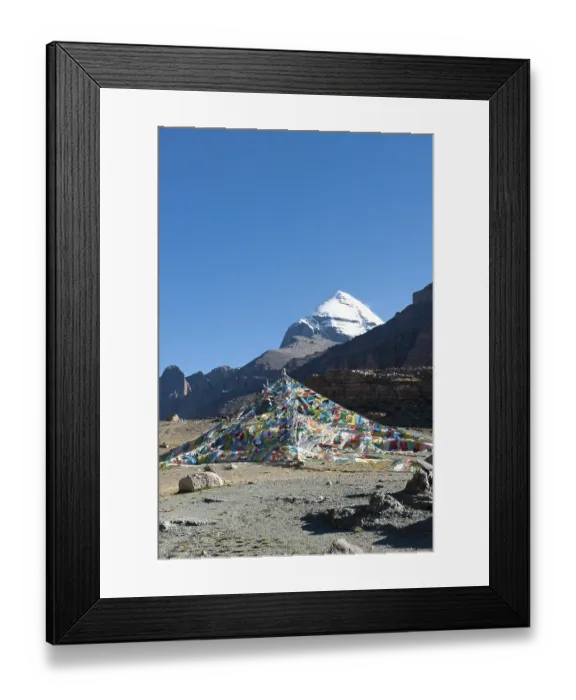Framed Print : Tibetan Buddhism, colorful prayer flags