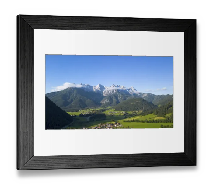 Framed Print : Blick zu den Loferer Steinbergen von St