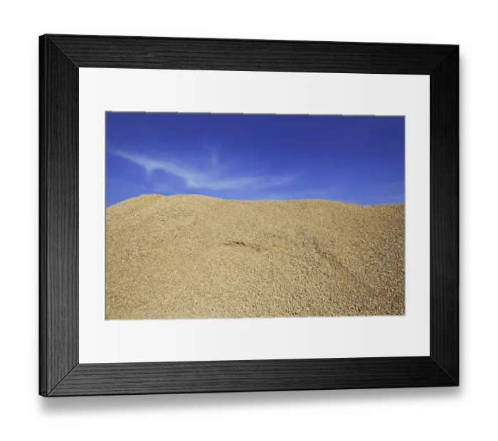 Framed Print : Yellow gravel sand quarry mountain for construction concrete Framed Print : Yellow gravel sand quarry mountain for construction concrete