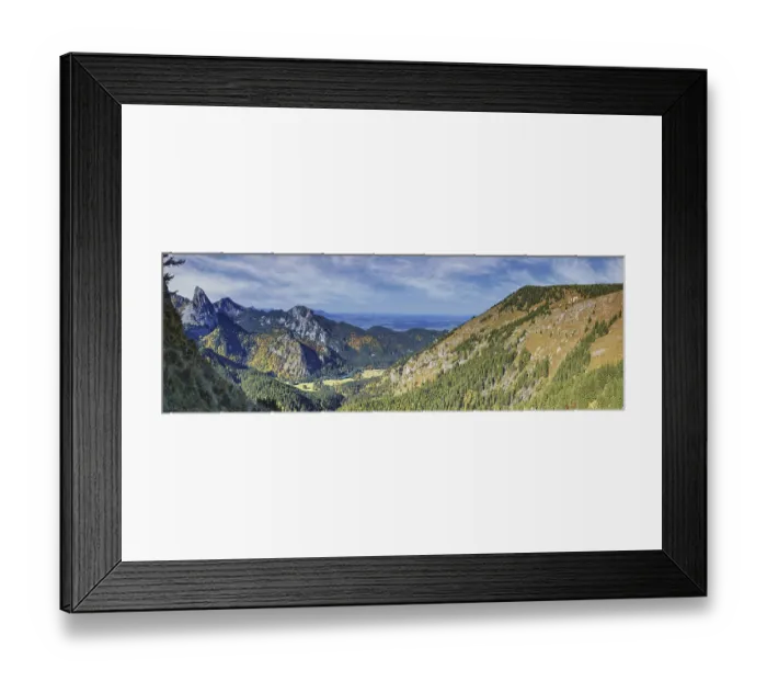 Framed Print : Mountain panorama into the Halblechtal Framed Print : Mountain panorama into the Halblechtal