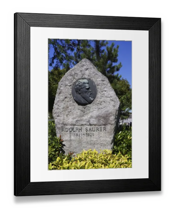 Framed Print : Memorial stone for adolph saurer Framed Print : Memorial stone for adolph saurer