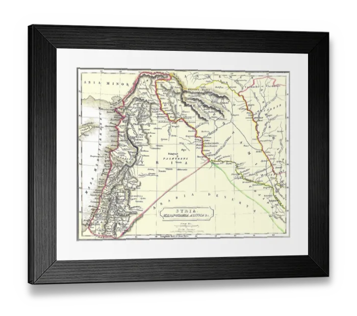 Framed Print : Map of ancient Syria published in 1900 Framed Print : Map of ancient Syria published in 1900