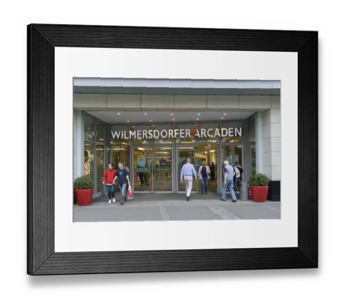 Framed Print : Wilmersdorfer Arcaden, Wilmersdorfer Strasse Framed Print : Wilmersdorfer Arcaden, Wilmersdorfer Strasse