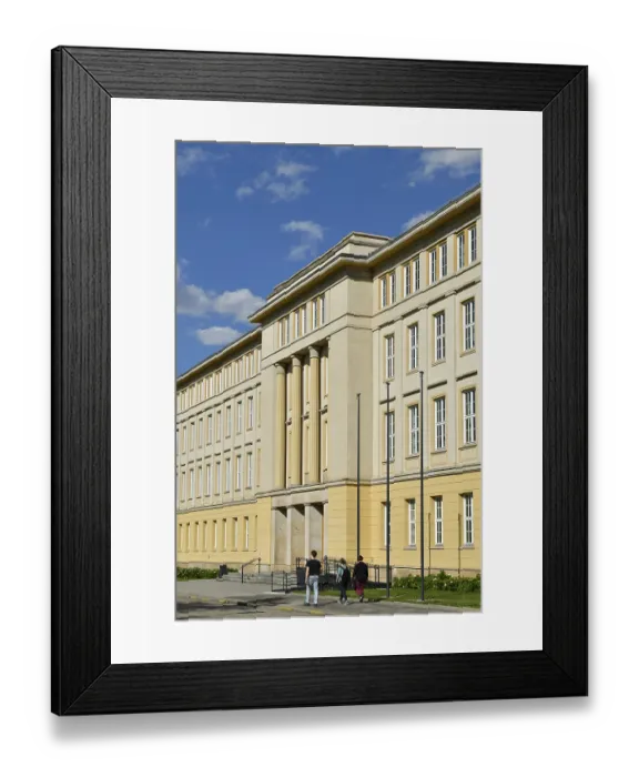 Framed Print : City Hall, Central Square, Eisenhuettenstadt