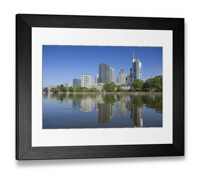 Framed Print : Main, Mainkai with Mainuferpark