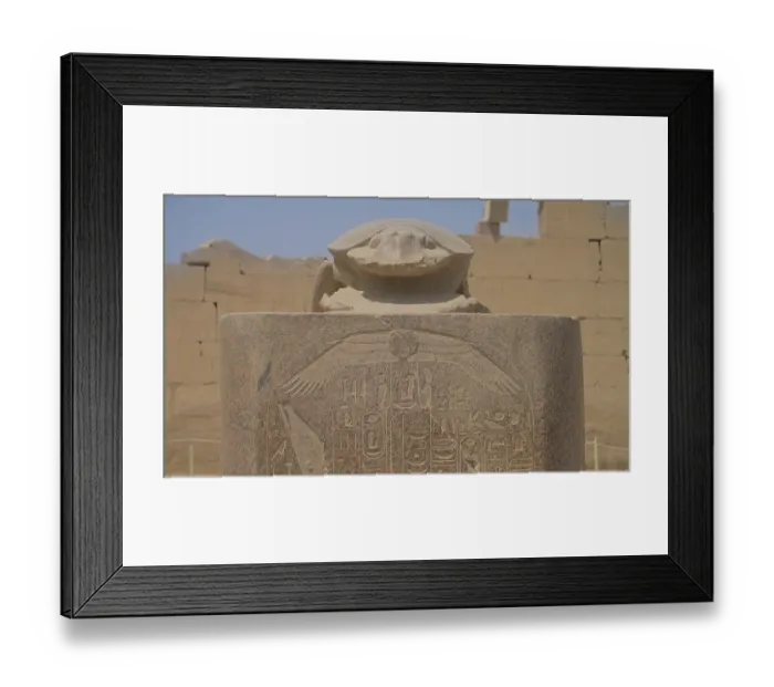 Framed Print : Large scarab, Karnak Temple, Karnak, Egypt, Africa