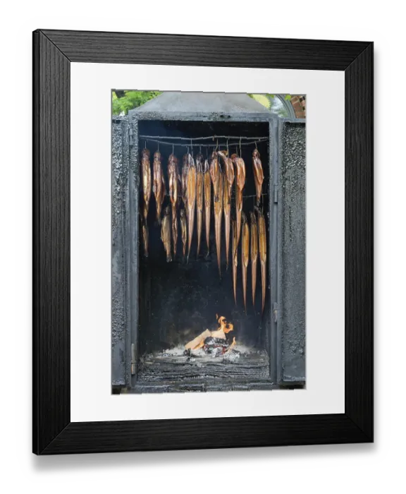 Framed Print : Smoker with fish Framed Print : Smoker with fish