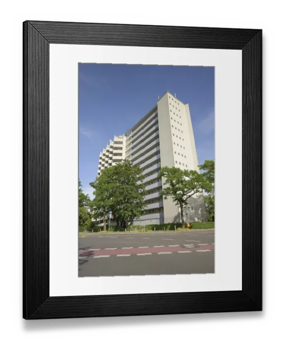 Framed Print : Residential building, high-rise on Rathenauplatz Framed Print : Residential building, high-rise on Rathenauplatz
