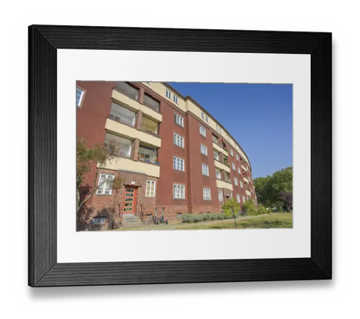 Framed Print : Residential building, Birkenwaeldchen estate by Richard Ermisch Framed Print : Residential building, Birkenwaeldchen estate by Richard Ermisch