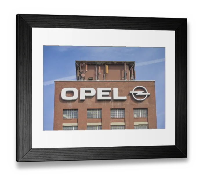 Framed Print : Opeltum, Opel plant, Ruesselsheim