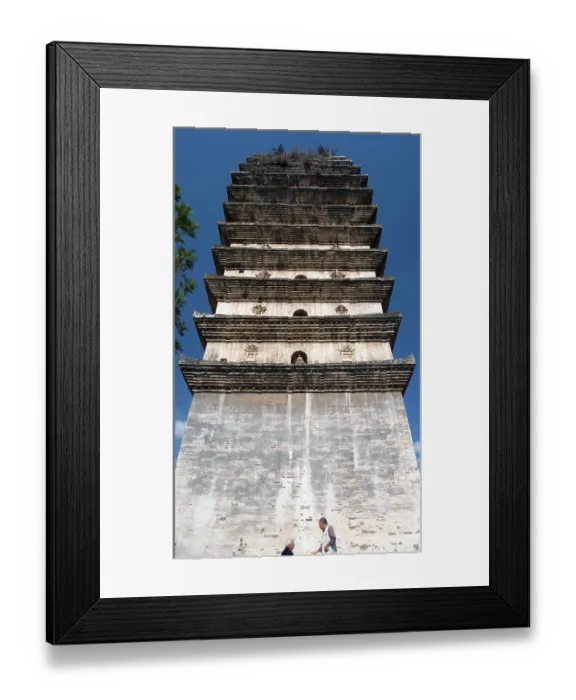 Framed Print : The Bai-style Dongsi Ta or East Pagoda dates originally from the Tang Dynasty (618 - 907) Framed Print : The Bai-style Dongsi Ta or East Pagoda dates originally from the Tang Dynasty (618 - 907)