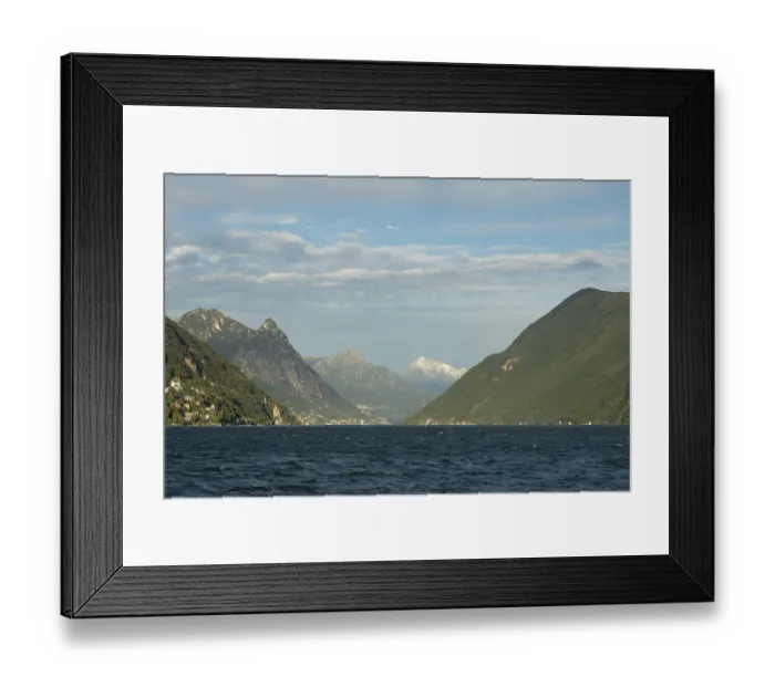 Framed Print : Beautiful colour on Lago di Lugano